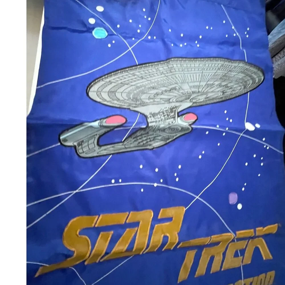 Star Trek U.S.S. Enterprise The Next Generation Flag Banner Hanging 90’s 38”x28